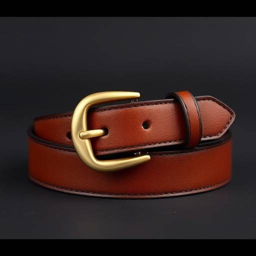 Cintura in pelle da donna marrone Bellissima Moda con fibbia dorata e design elegante.